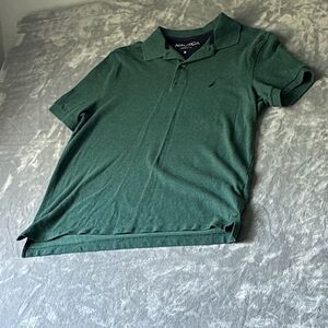 Nautica Men's XXL Polo Shirt Green Classic Fit Collared Button